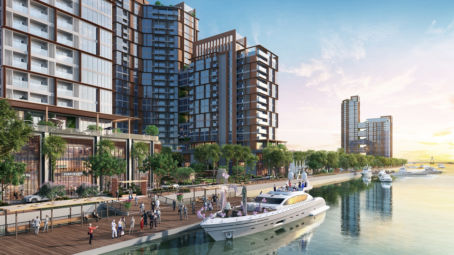 Sun Symphony Residence có đến 3 bến thủy nội khu