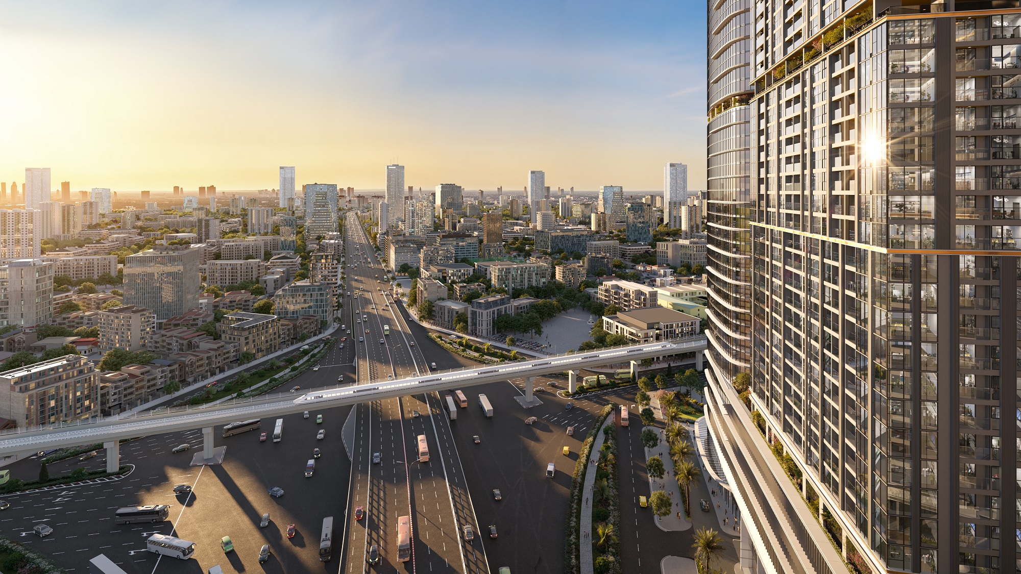 Sun Feliza Suites tọa lạc tại vị trí “vàng” trong bối cảnh quỹ đất nội đô có giới hạn.